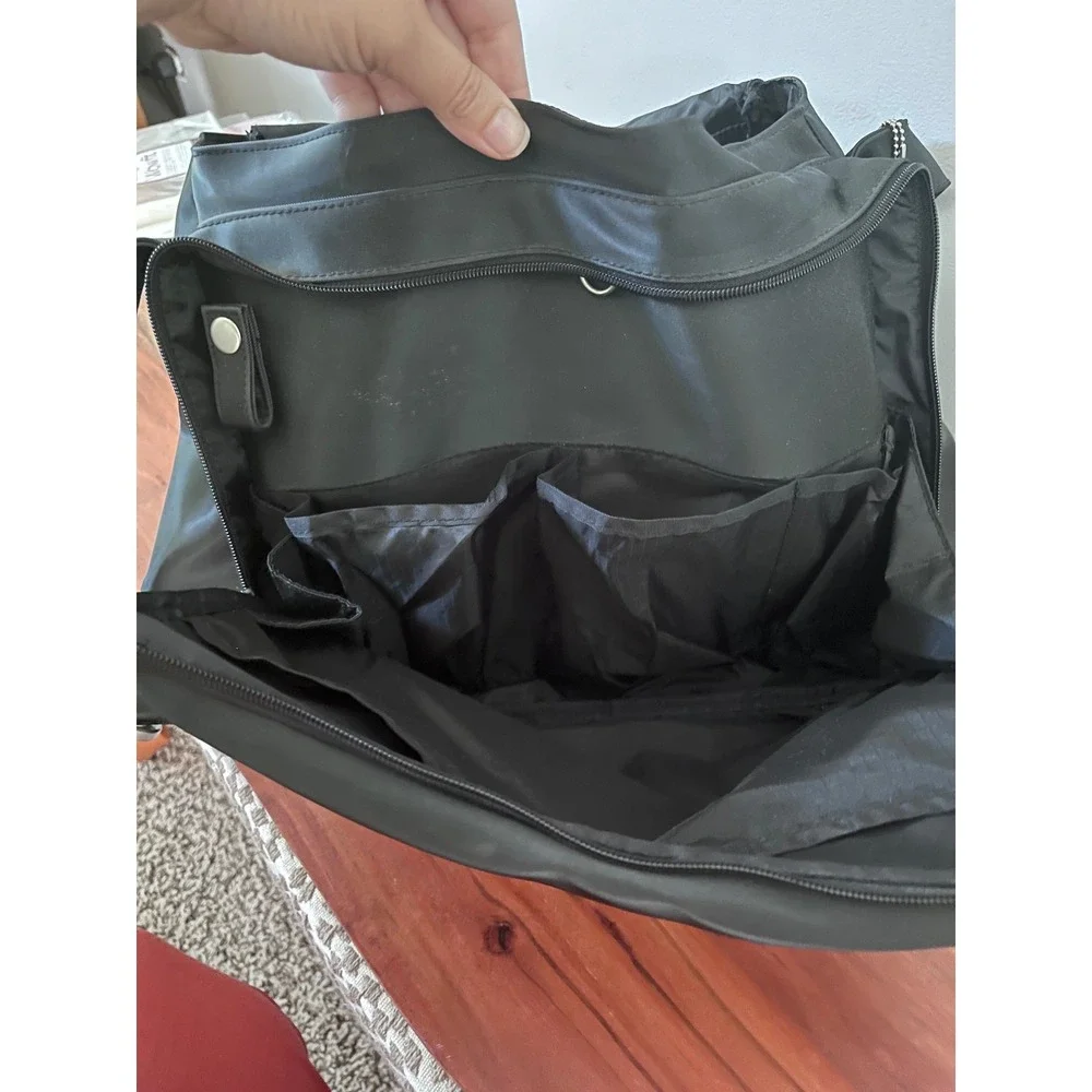 Kenneth Cole Reaction‎ Messenger Bag Black Nylon Crossbody Laptop Satchel Bag